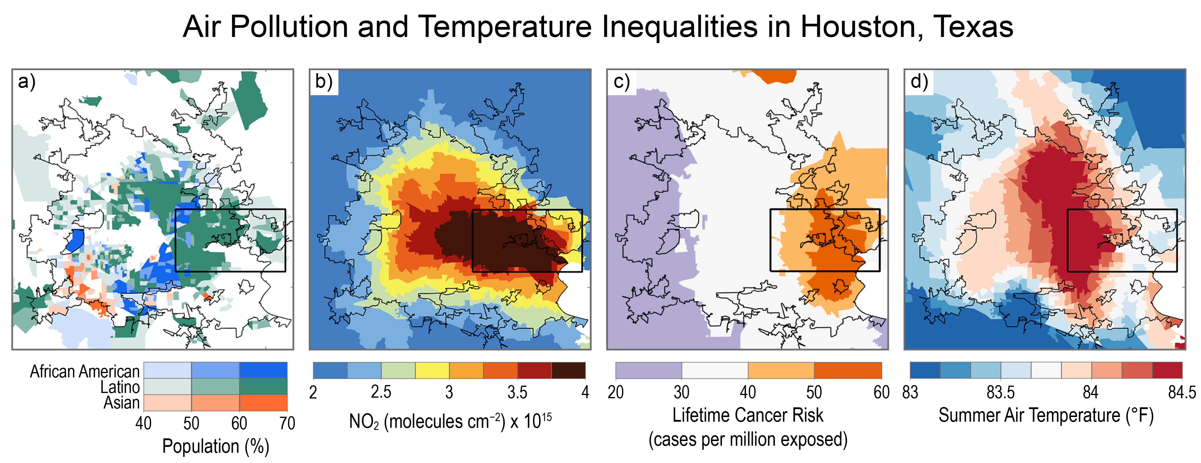 Air Pollution and Temperature Inequalities in Houston, Texas