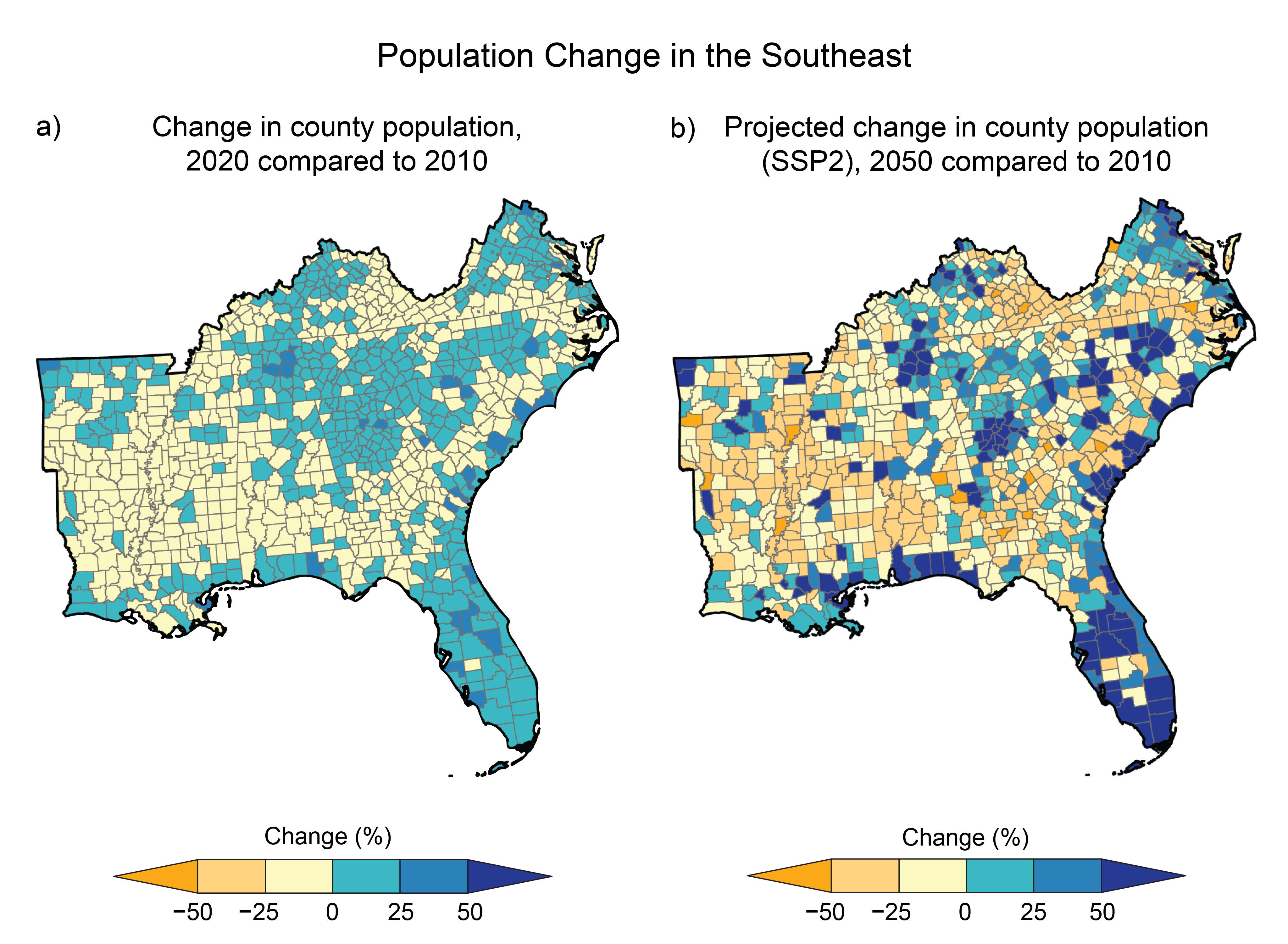 Population Change in the Southeast