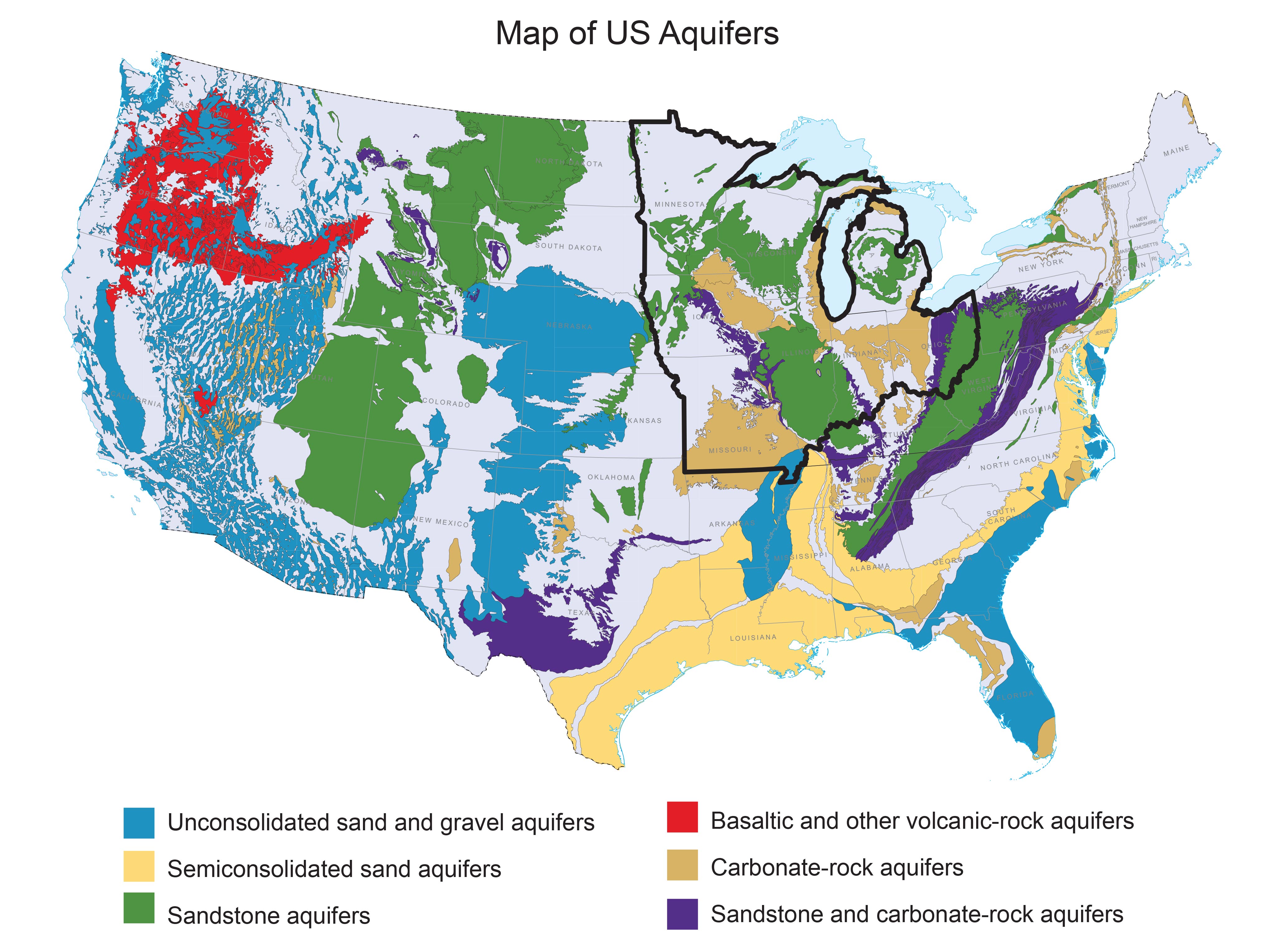 Map of US Aquifers