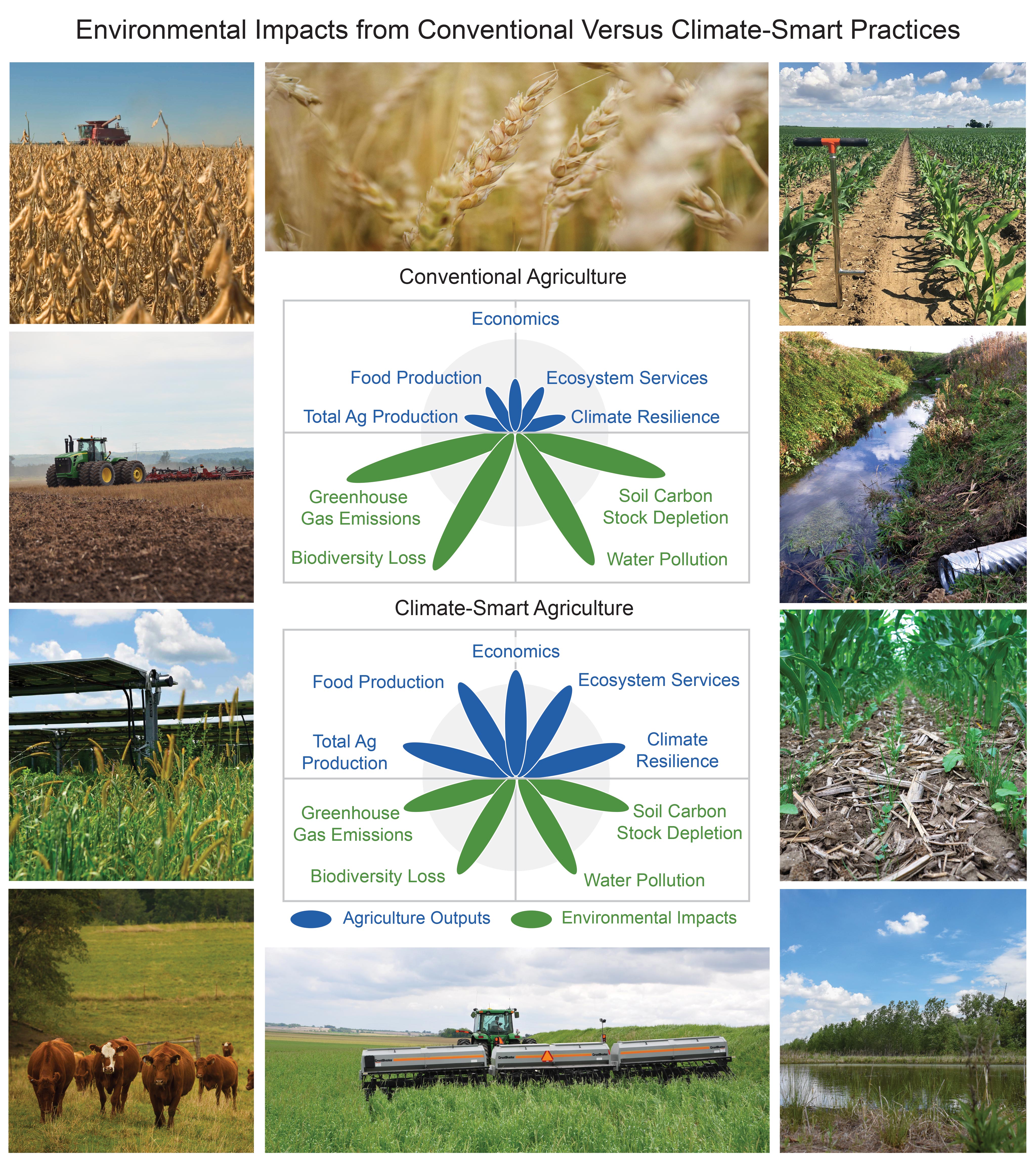 Environmental Impacts from Conventional Versus Climate-Smart Practices
