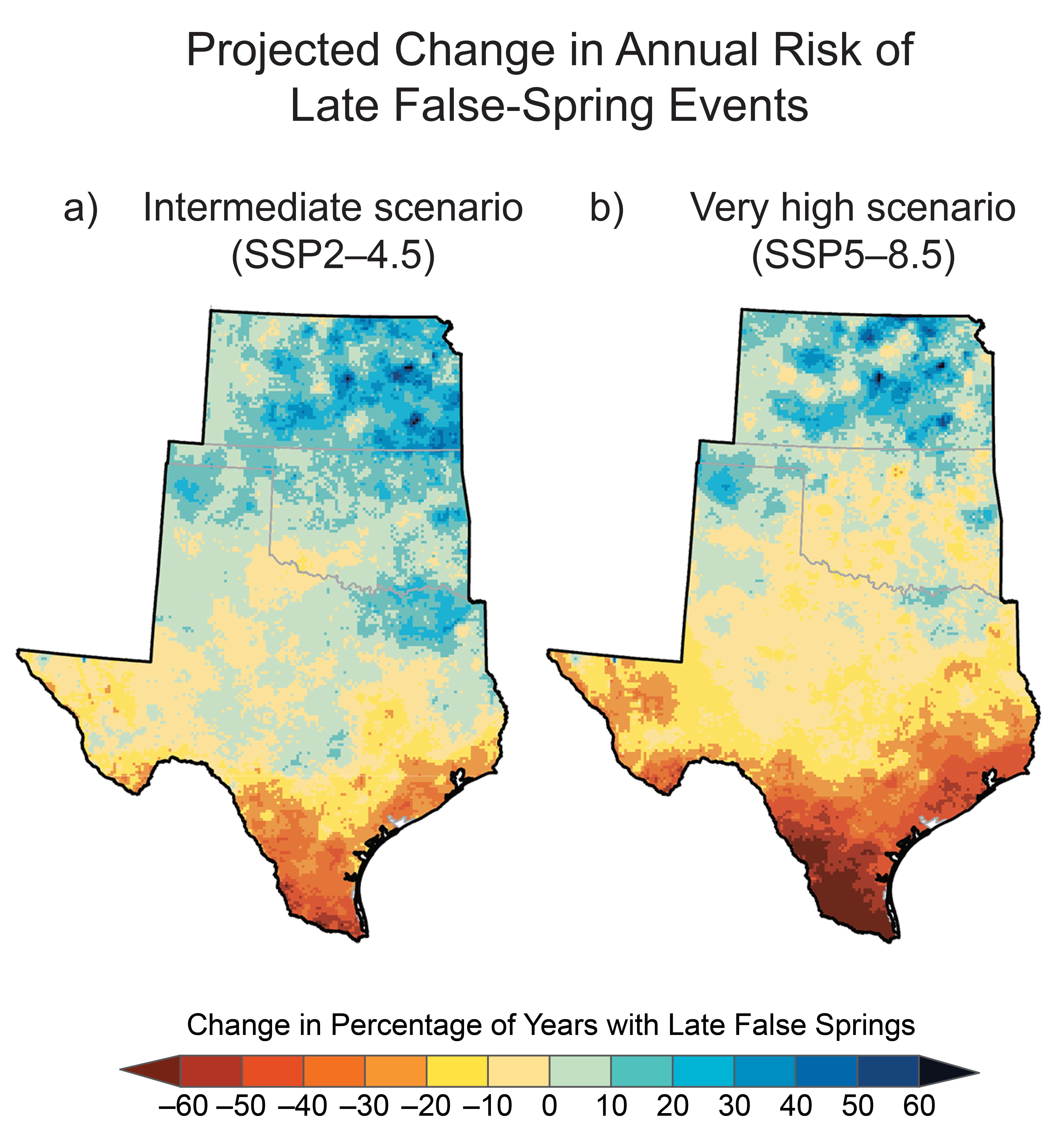 Projected Change in Annual Risk of Late False-Spring Events