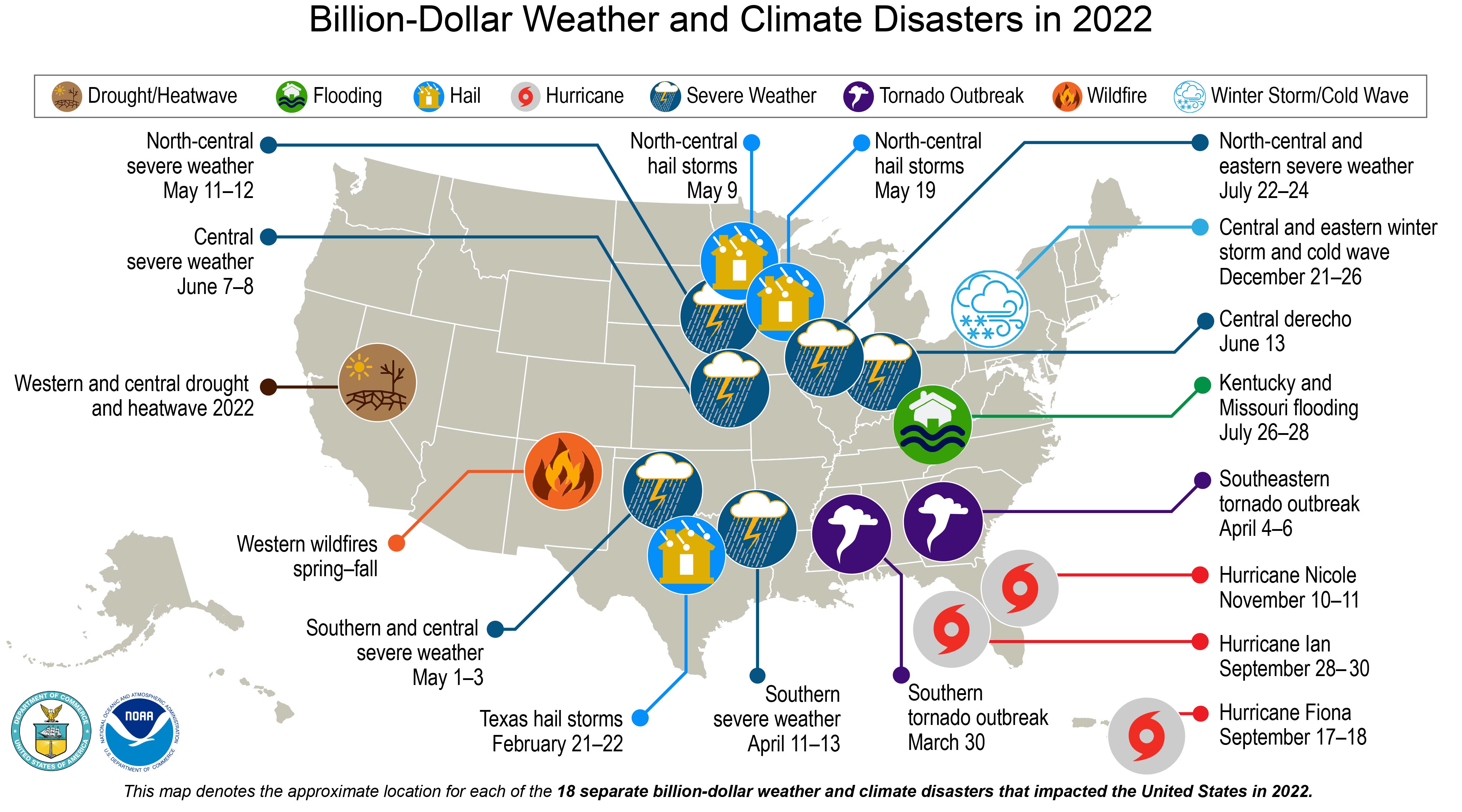 Billion-Dollar Weather and Climate Disasters in 2022